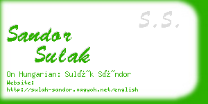 sandor sulak business card